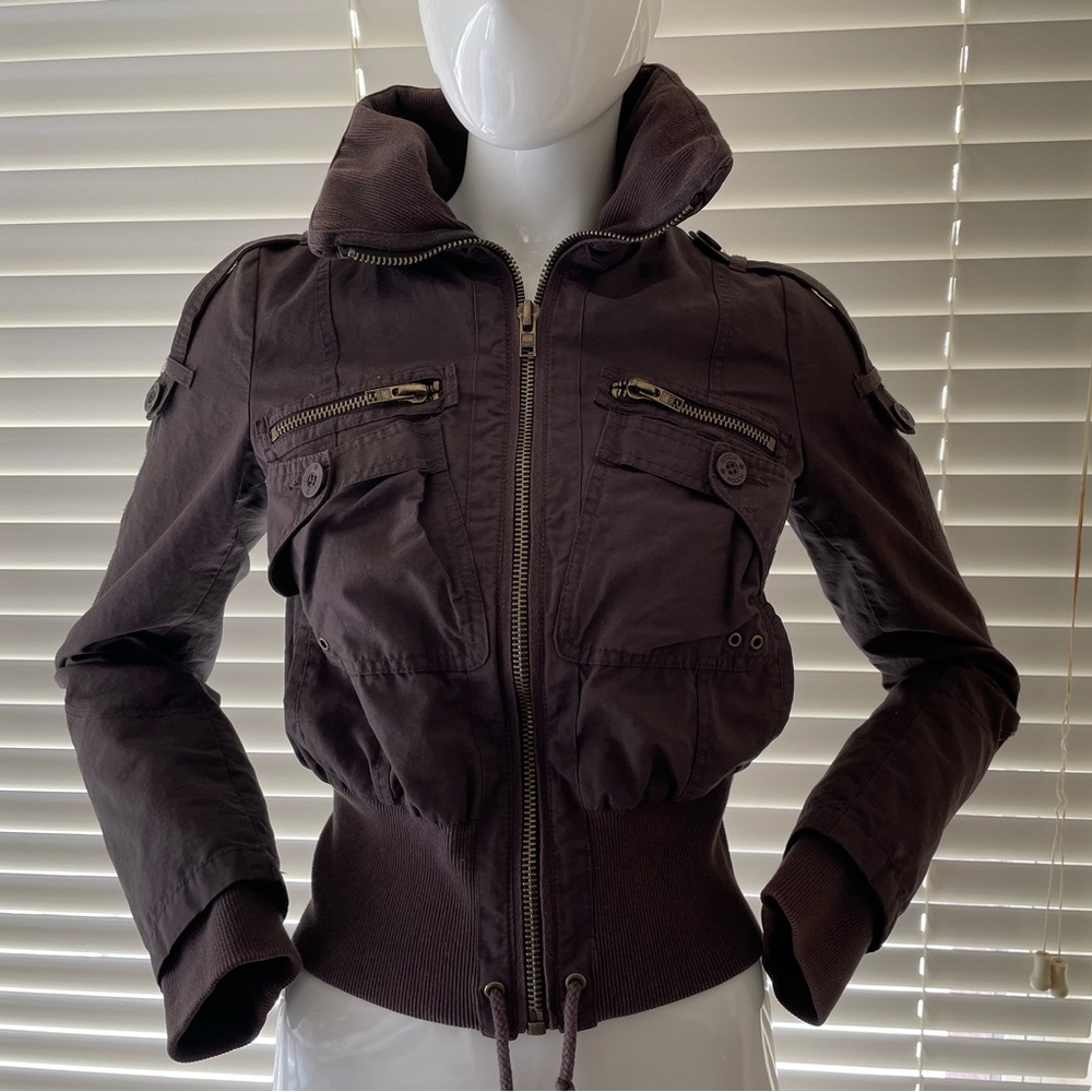 Women’s Hooch, bomber style jacket, dark grey, size small